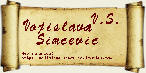 Vojislava Simčević vizit kartica